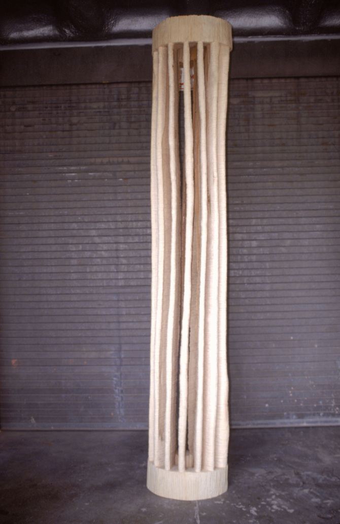 The way a light hits a fluted column 